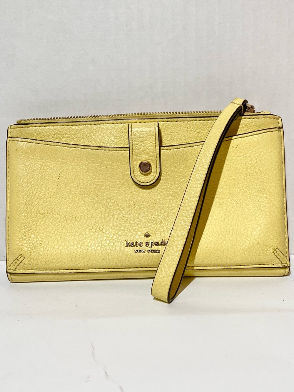 Kate Spade Yellow Leather Wristlet Rehab